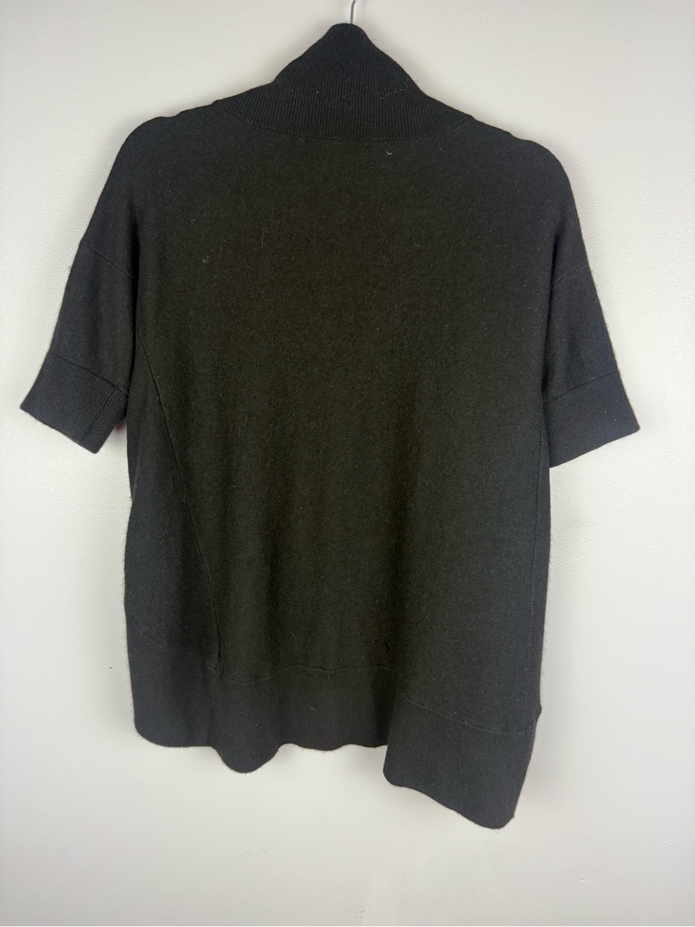Banana Republic Wool Cashmere Blend Open Front Short Sleeve Cardigan Black M - Picture 9 of 9